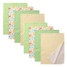 Cotton Flannel Receiving Blankets Baby 8 Pcs, Baby Swaddle Blankets, Infant F...