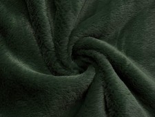 Luxury Short Plush Super Soft Faux Fur Fabric Material BOTTLE GREEN