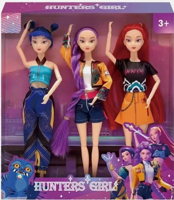 Cosplay Kpop Demon Hunters Dolls Moveable Joint Collectible Figure 3 Pieces UK