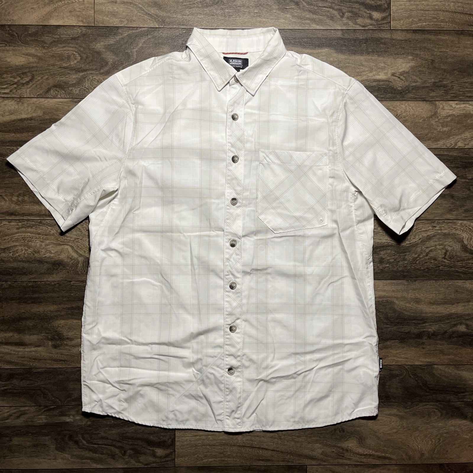 AKHG Mountain Stream LT Tall Shirt Mens Plaid Performance Button Up Vented EUC