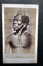 Antikes CDV - Carte de Visite Foto - Posed Cetewayo - Der Zulu König