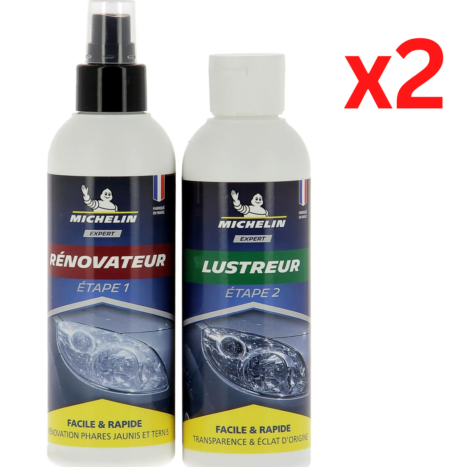 Kit rénovation phares Michelin anti-jaunissement action rapide