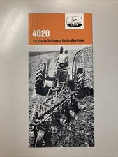 ~1960 Prospekt Lanz John Deere 4020 Schlepper Gro&szlig;betriebe Traktor Oldtimer