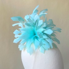 Mint Green Feather Fascinator Headpiece for Wedding Royal Ascot Races Guests