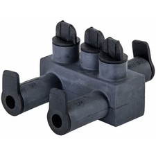 Polaris Wire Connector, 2 Port, Black, Santoprene Insulation ISPBO2/0B Polaris