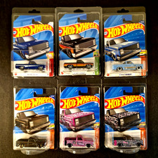 Hot Wheels 83 Chevy SILVERADO Lot of 6 With Protectors Read Description.