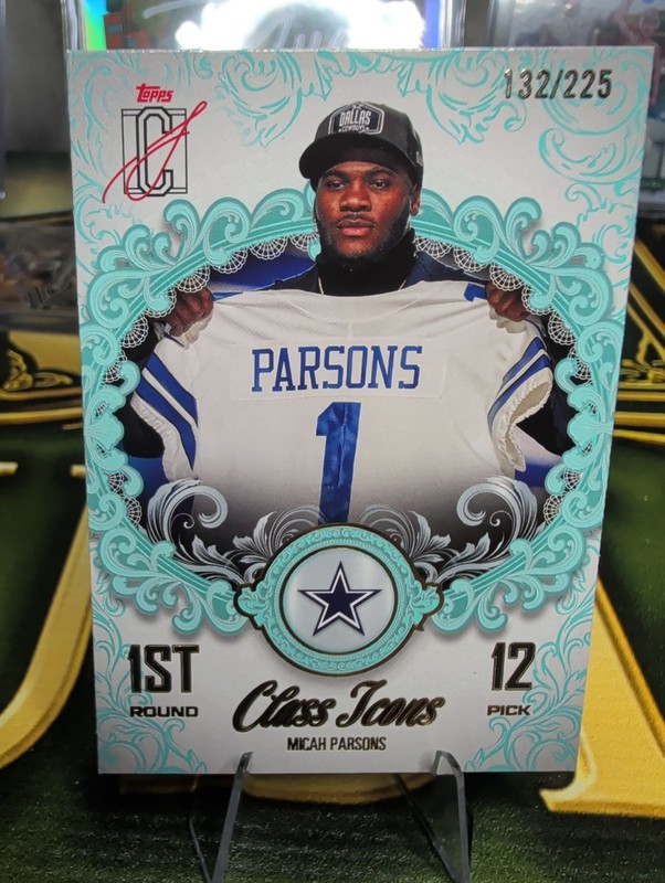 2025 Topps Signature Class #CI-1 Micah Parsons Class Icons Teal #/225