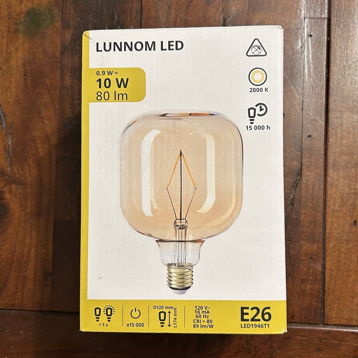 Ikea Lunnom Led Bulb-Shaped Pink Clear Glass 5