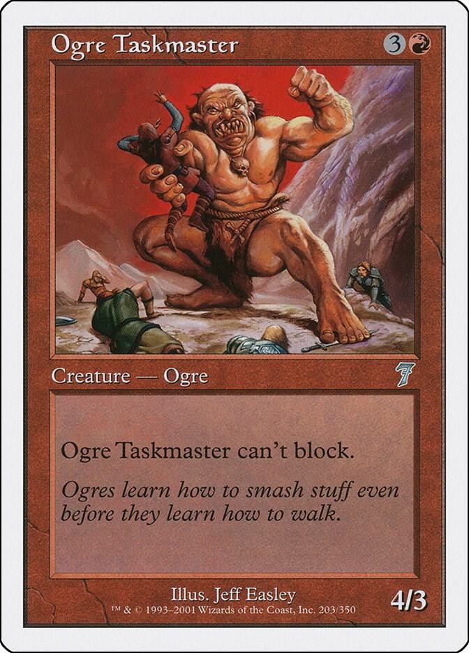 Ogre Taskmaster 203 Uncommon 7th Edition Magic: The Gathering Lightly Played