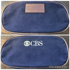 Vintage Lands End Square Rigger Canvas Toiletry Bag Shaving Dopp Kit Navy CBS