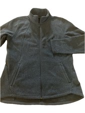 Athleta Stroll Fleece Full Zip Jacket Blue Sz Large Womens