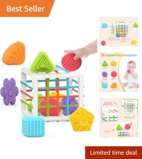 Montessori 6-Pc Multi-Sensory Shape Toy for 1  Olds - Toddler Learning Gift