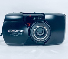 NEAR MINT Olympus mju Zoom Deluxe Black Point Shoot Film Camera From JAPAN