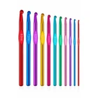 Aluminium Crochet Hook Set 12pcs Metal Crochet Hooks 2mm–8mm All Sizes