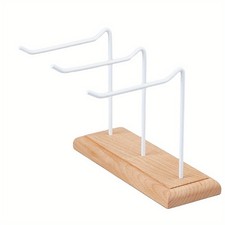 1set 1 Tier 3-Row Iron Jewelry Display Rack L-Hook Jewelry Organizer Holder