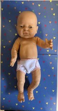 Berjusa Anatomically Correct 17” Newborn Baby Boy 80’s With Diaper and outfit