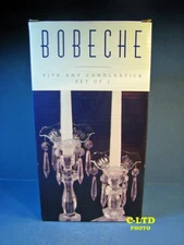 Vintage BOBECHE Candle Stick COLLARS with TEARDROPS ... NEW in Packaging!