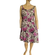 Nine West Sleeveless Floral Print Lined Dress Woman's Size 10