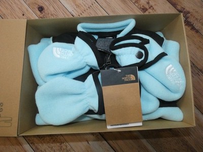 The North Face Baby Bunting Fleece Snowsuit Mitts Booties Denali Blue 18-24M NWT