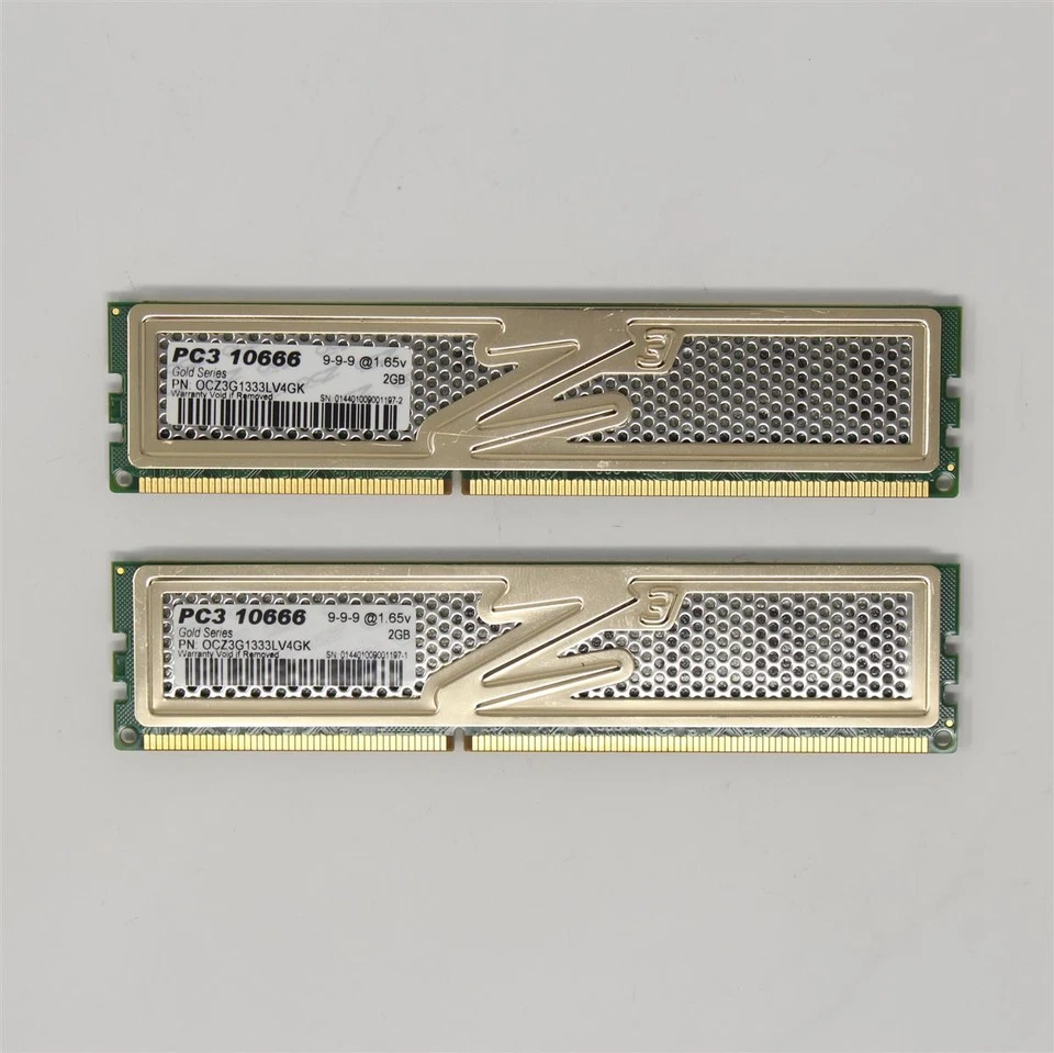 OCZ Gold Series 4 GB (2x2GB) OCZ3G1333LV4GK PC3-10600 (DDR3-1333) RAM (#5076) - Bild 1 von 1