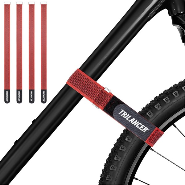 FahrradträGergurte, Spanngurte, Fahrrad Transport, Haken, Nylon, Rot, 4Er-Pack-image
