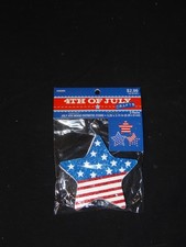 3.26" 4th of July Crafts Wood Stars Patriotic Pack of 3