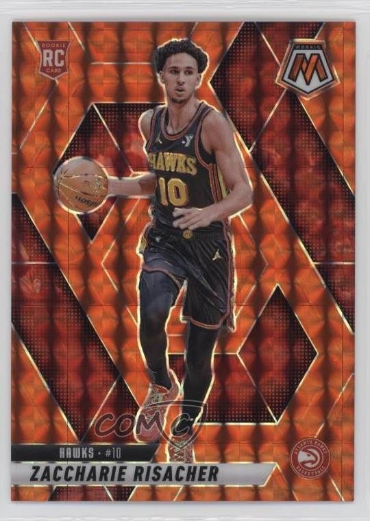 2024-25 Panini Mosaic Rookies Orange Prizm 96/249 Zaccharie Risacher #213 3mx