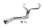 FLT Offset Megaphone 2:1 1 3/4 inch Exhaust Chrome with Chro fits Harley Davidso