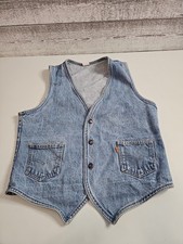 Vintage Levi's Orange Tab Denim Vest Men's Size Medium Western 70s Made in USA