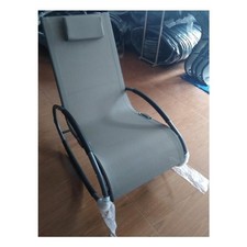 Amicasa Sedia a dondolo acciaio ROMA Taupè HJ 004