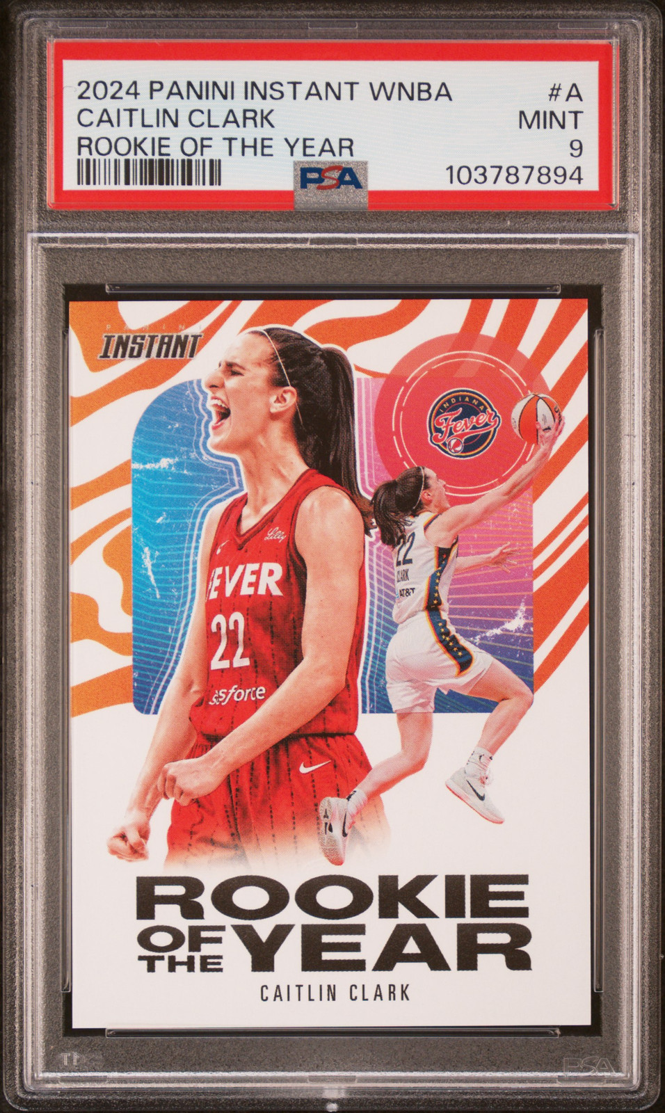 2024 PANINI INSTANT WNBA ROY #A CAITLIN CLARK PSA 9