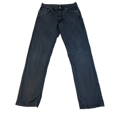 Hugo Boss Herren Chino Jeans W33 L36 Straight Leg Navy Blau 100% Baumwolle Arkansas