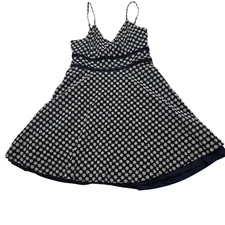 Trixxi Navy & White Ditsy Floral Skater Mini Dress Spaghetti Strap Sundress XL