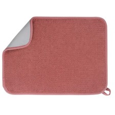 Microfiber Dish Drying Mat Super Absorbent Kitchen Countertop 15x20 Inch Red