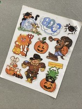 VINTAGE 80 S HALLMARK PUMPKIN SNIFF STICKER SHEET GREAT SCENT