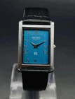 Vintage Seiko Slim Men's Leather Strap Wrist watch- Roman Dial