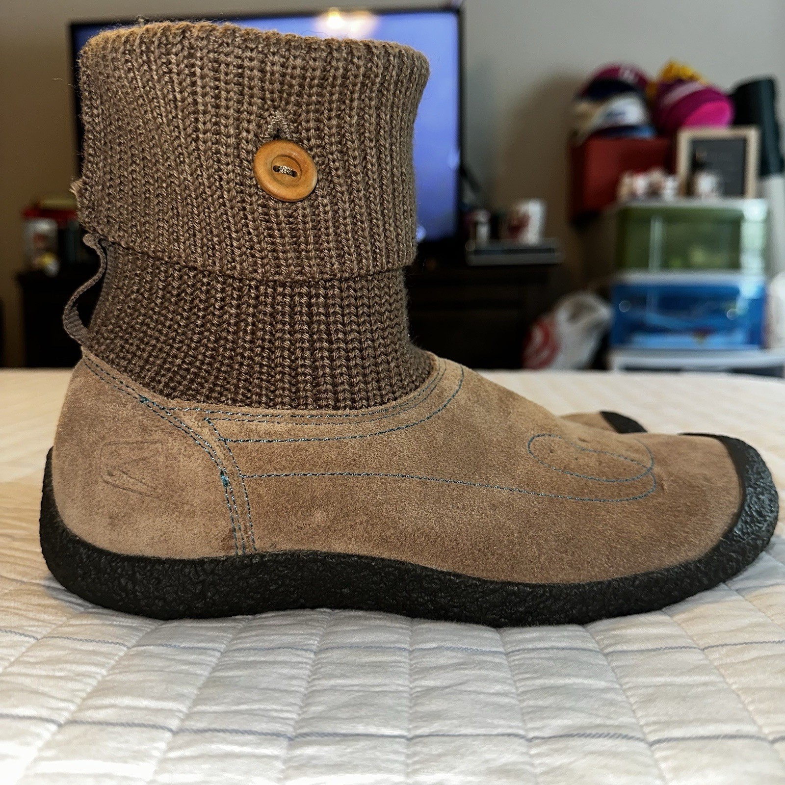 Stivaletti Keen Shay in camoscio marrone donna tg. 7 NUOVI SENZA SCATOLA
