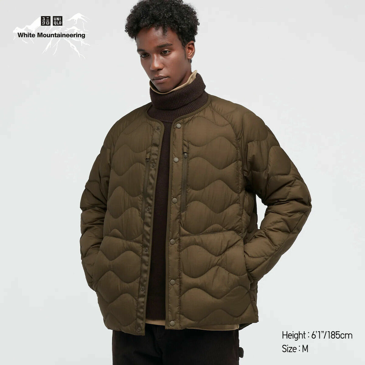 Uniqlo White Mountaineering Oversized Ultra Light Down Jacket Size L(US M)  Brown