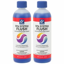 Spa System Flush Hot Tub Jet & Plumbing Super Cleaner & Purge - 2 x 16oz Bottles
