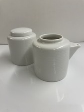 MINT!  DANSK Tapestries Winter White Sugar Bowl & Creamer Jack L Larsen  PERFECT