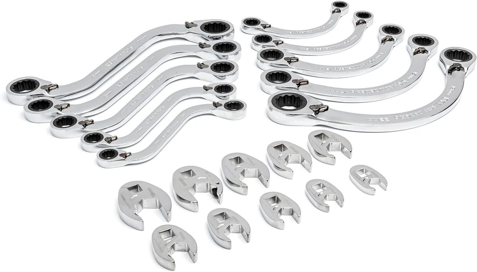 Juego de llaves SAE de trinquete especial de 19 piezas en bandeja de almacenamiento de espuma - G Foto 2 de 4