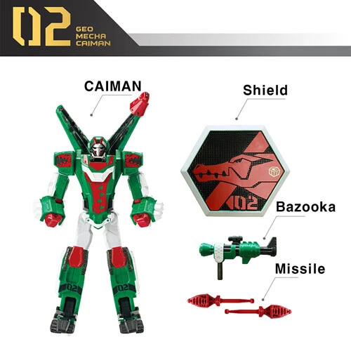 YOUNG TOYS GEO MECHA BEAST GUARDIAN 02 CAIMAN GREEN ALLIGATOR TRANSFORMER ROBOT  - Image 3 of 4