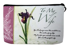 Haight-Ashbury Collection To My Wife Small Cosmetic Bag with Heart Felt Message