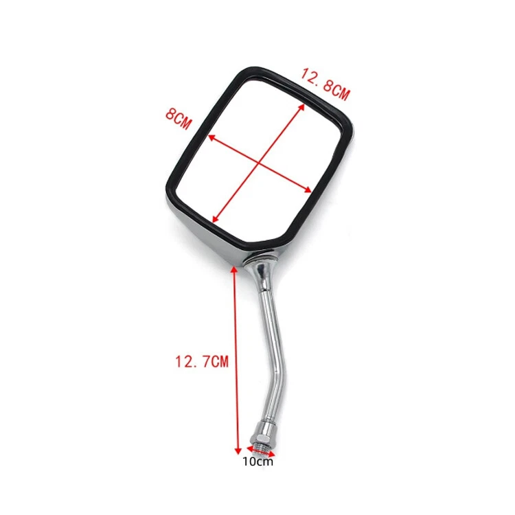 Espejos retrovisores laterales rectangulares de 10 mm para Honda CB 350 450 550 600 650 750 900 Foto 2 de 4