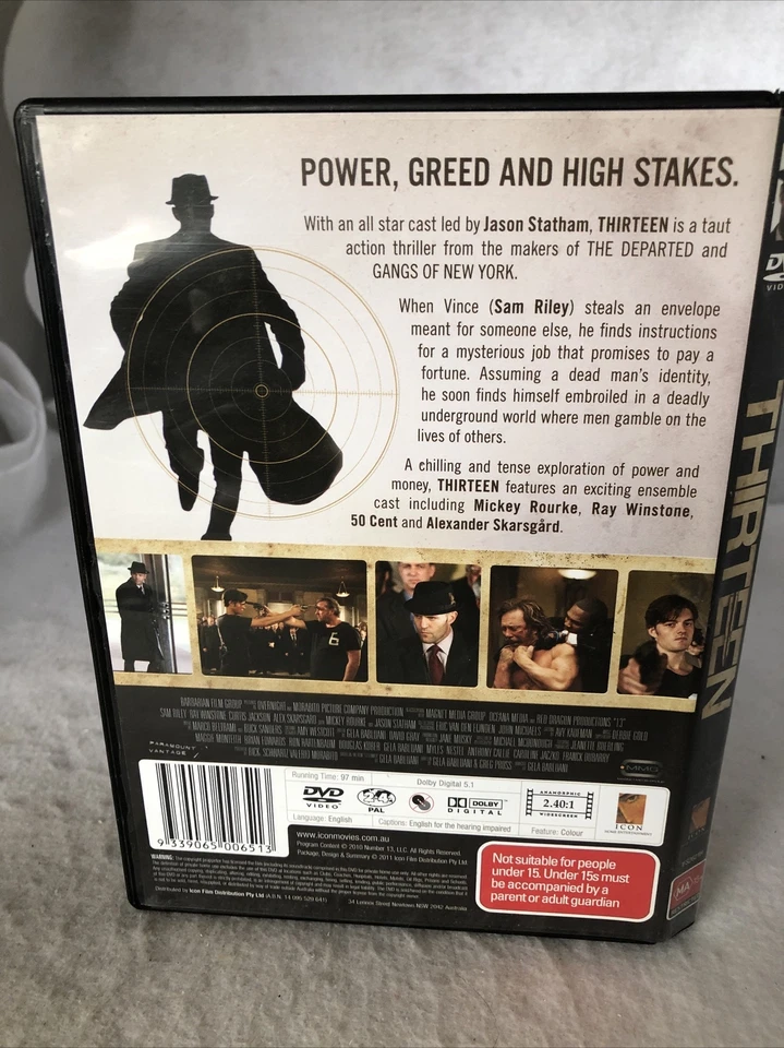 Thirteen (DVD, 2010) VGC. Free Shipping Region.2.4 - image 2 of 3