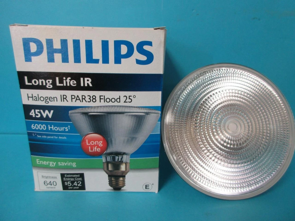 NEW PHILIPS LONG LIFE l IR PAR38 FLOOD LIGHT BULB 25 45W 45PAR38