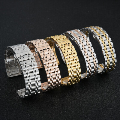 Acciaio Inox Cinturino Orologio Bracciale Farfalla Fibbia Ricambio