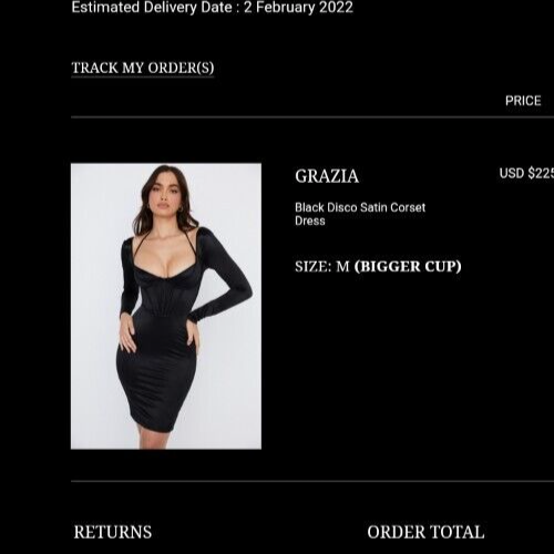 HOUSE OF CB 'Grazia' Black Satin Corset Dress /Size M bigger cup | eBay