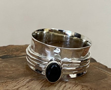 Black Onyx Spinner Ring Handmade Ring Jewelry All Size