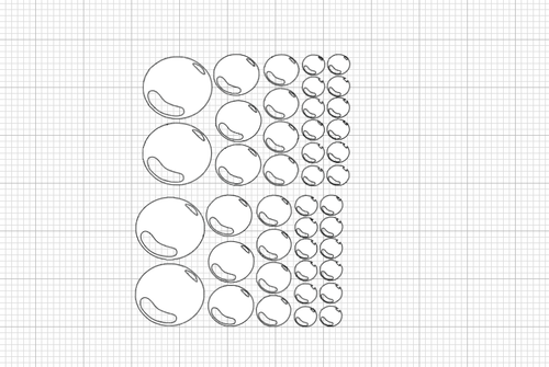 Bubble Vinyl Decals - Pick your Favourite design & colour - Picture 5 of 21